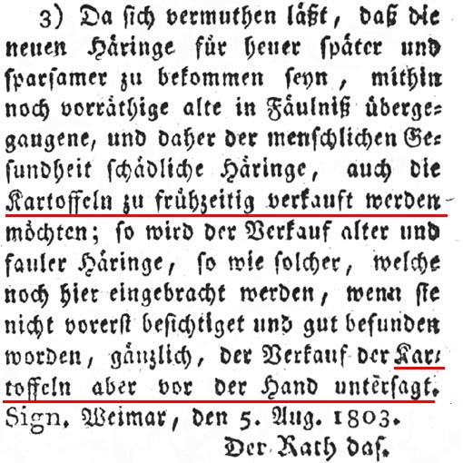 Weimarisches Wochenblatt Nummer 63, den 06.08.1803