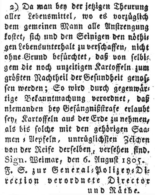 Weimarisches Wochenblatt Nummer 63, den 007.08.1805